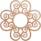 Ekena Millwork Cohen Wood Fretwork Pierced Ceiling Medallion, Cherry, 40"OD x 13 5/8"ID x 1/4"T CMWP40X40X0250COCH - alternate 1